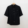 Nengmeng Seersucker Pocket 3/4 Sleeve Shirt