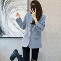 Women's Spring Office Korean Petite Blazer + Top 2026 | Casual Blouse - Red