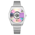 Export Bestseller Fashionable Personality Unisex Record Creative Design Couples Versatile Waterproof Quartz Watch Factory Drop Ship