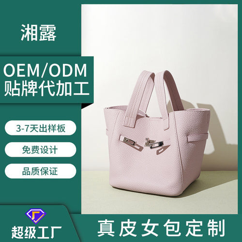 2026年早春新款糖果色真皮手提女包经典时尚高级感小众设斜挎包包