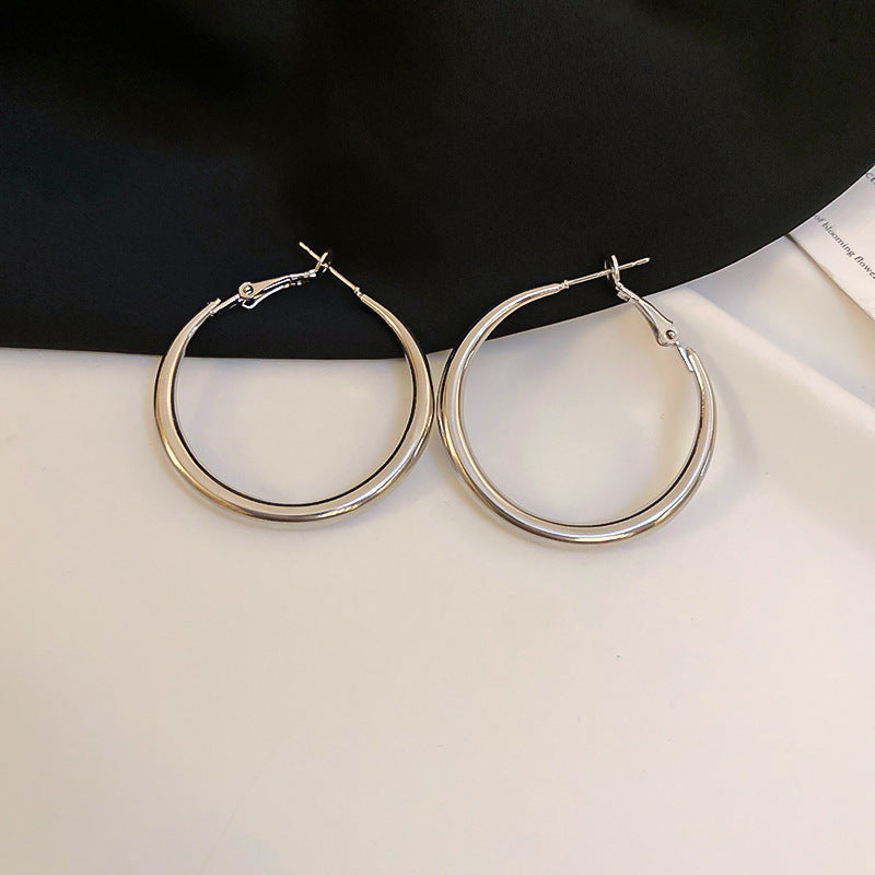 Rhinestone Cross Round Statement Earrings - view 8