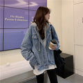 Women's Fall Korean Casual Loose Jacket + Top 2026 | Trendy Jacket - Light Blue