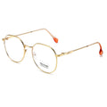 Anti-Blue Plano Women 2021 New Fashionable Retro Gold Metal Glasses Korean Big Frame Can Fit Prescription Frame