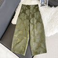 Summer New Chinese Retro Jacquard Loose Elastic Pants