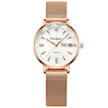 New Womens Watch Fashionable Waterproof Glow Pair Date Self-Winding Mechanical Ladies Watch Student Quartz Drop Ship