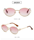 Sunglasses Premium Fashionable UV-Proof Overseas Export Sunglasses Western Cat-Eye Personality Light Color Sunglasses