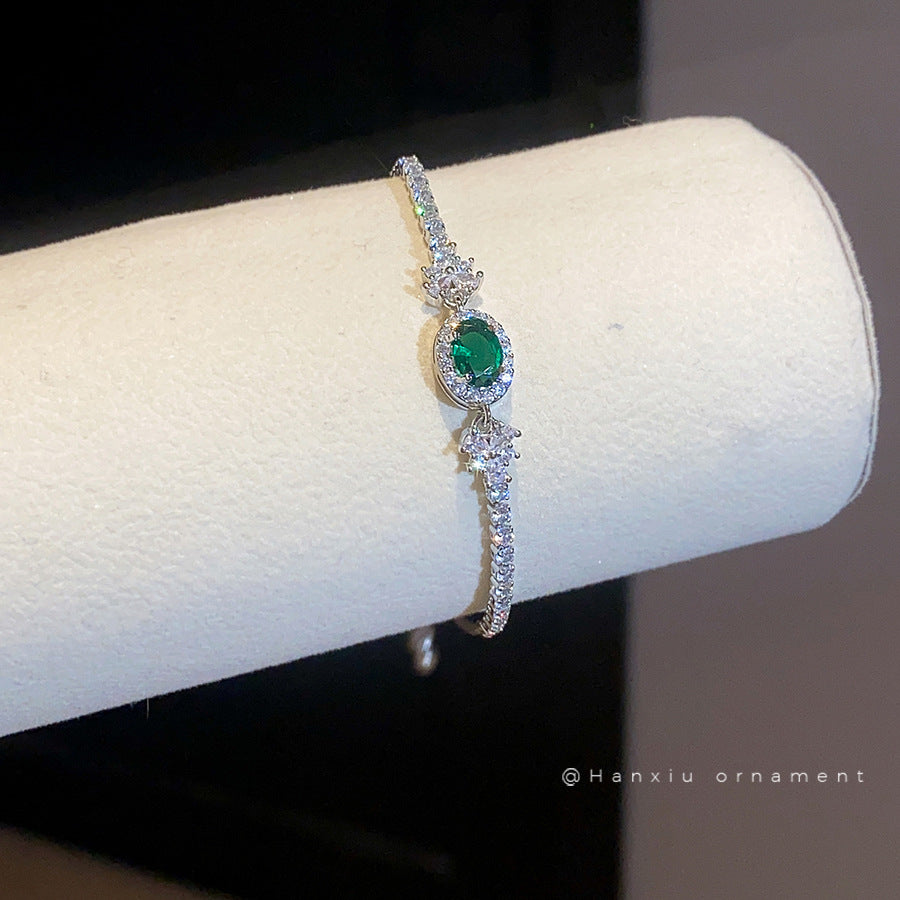 French Oval Zircon Link Bracelet - view 3