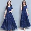 Korean Printed Short Sleeve Fitted Dress, 2026 Hot Sale