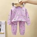 children's underwear pure cotton set autumn new boys' autumn clothes and long johns baby pajamas gir