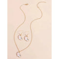2025 New Western Kids Necklace Stud Set Overseas wish Bestseller Student Cow Accessory Women 6252