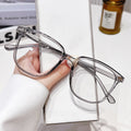 Korean Anti-Blue-Light Photochromic Glasses Women Influencer Big Frame Stylish Prescription Glasses Frame Bare Face Slender Plano