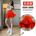 Spring-Summer Korean Plus Size High Waist Elastic Skirt + Pleated Skirt + Short Skirt