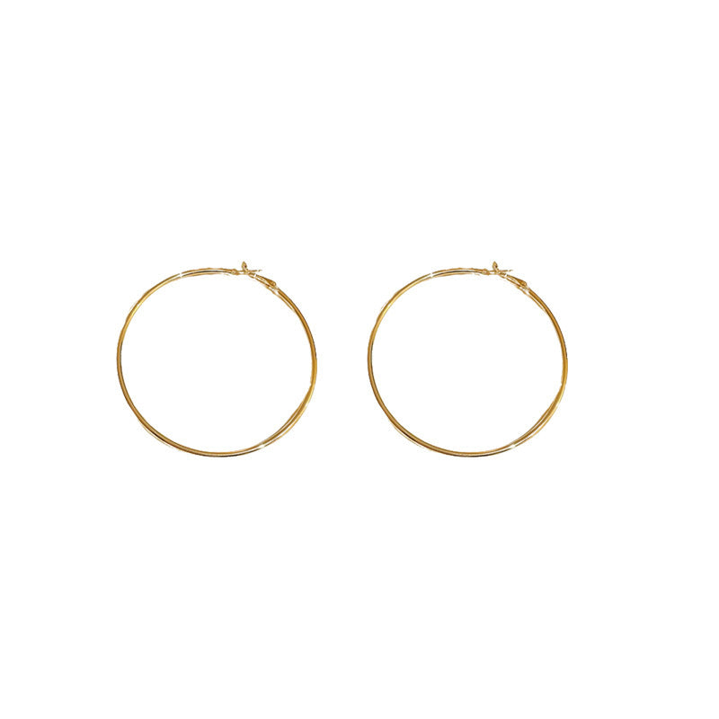 Minimalist Silver-Tone Hoop Stud Earrings - view 5