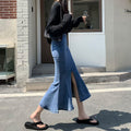 Designer High Waist Slit Skirt