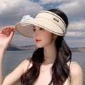 fan hat versatile sun hat empty top hat travel cool women's large eaves dual-purpose men's and women