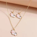 2025 New Western Kids Necklace Stud Set Overseas wish Bestseller Student Cow Accessory Women 6252