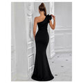 Women's One-Shoulder Slim Fit Sexy Classic Socialite Evening Gown
