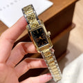 新款宝格家经典手链式女表方形小方糖奢华金色小众高颜值手表外贸