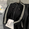 Fall Sporty Fashion Wide Leg Pants + Hoodie + Jacket 2-Piece Set
