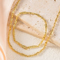 Fashionable Light Luxury Italy Craft Gold Cylinder Snake Chain Daily Versatile Necklace Bracelet Set Unisex Set