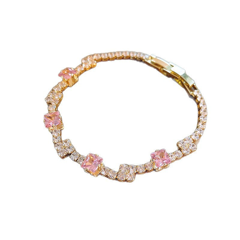 Sparkling Zircon Geometric Bracelet - view 5