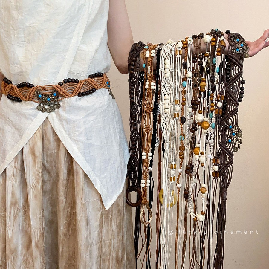 Bohemian Wooden Bead Waist Chain - view 4