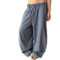 Summer Casual Fashion Plaid Loose Wide Leg Pants + Pants