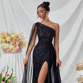 Women's Sequin Tulle Evening Gown Party