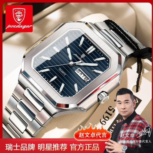 Swiss Brand Pair Date Watch Men Waterproof Glow Luxury Quartz Watch Live Export Bestseller Drop Ship