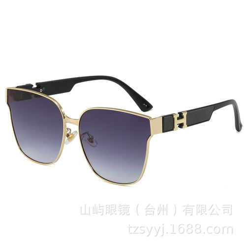 Women's Metal Square Sunglasses - Gradient Style