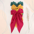 French Retro Oversized Bow Head Jewelry Satin Super Fairy Elegant Back Brain Spoon Lapel Hair Tie Hair Accessory