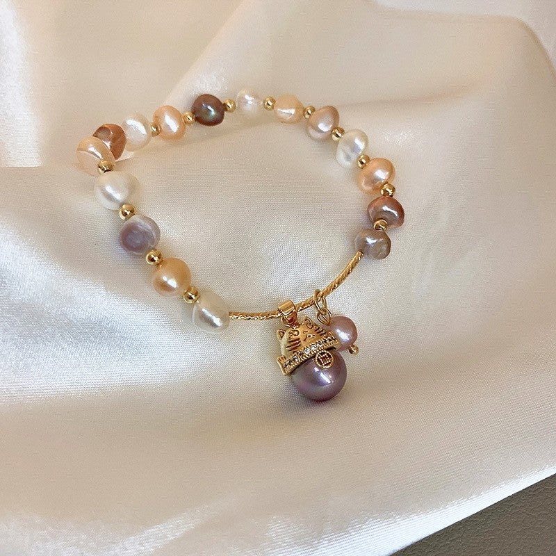 French Rhinestone Pearl Bee Bracelet - view 10