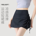 Summer Sporty Drawstring High Waist Skirt + Short Skirt + Pants