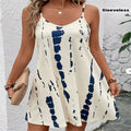 Printed Camisole Sleeveless A-Line Dress, Casual Loose