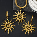 Western Niche Jewelry Fashionable Commute Necklace Earrings Set Snake Chain Too With Moon Heart Pendant Women