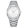 Export Overseas Mens Watch Arabian Dial Alloy Steel Band Premium Waterproof Quartz Watch Factory Direct