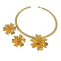Middle East Bride Jewelry Overseas Fashionable Exquisite 3D Flower Necklace Stud Women Wedding Wear Present Set
