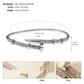 EU/US Import Cubic Zirconia Stud Open End Bangle Unique Elegant Premium Versatile Bracelet New Exquisite Hand Jewelry Women
