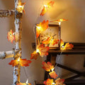 Thanksgiving Maple Leaf Light String LED Battery Box Colored Light String Garden Thanksgiving Harvest Festival Decorative Pumpkin Maple Leaf Light String
