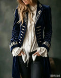 Women's Fall-Winter Velvet Embroidered Long Sleeve Patchwork Jacket 2026 - Pink