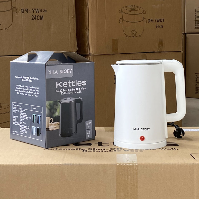 Stainless Steel Electric Kettle - Fast Boiling, EU Plug