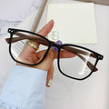 Wood Grain Prescription Photochromic Glasses Retro Anti-Blue Plano Men Overseas Big Face Slender Glasses Product Prescription Sunglasses
