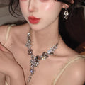 Byzantine King Royal Banquet Color Gem Jewelry Set Light Luxury Artistic Choker Noble Imperial Breeze Retro Necklace Women