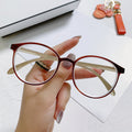 In Stock Prescription Glasses Ultra-Light Mustard Tea Retro Round Anti-Blue-Light No Rx Glasses Bare Face Small-Frame Prescription Sunglasses