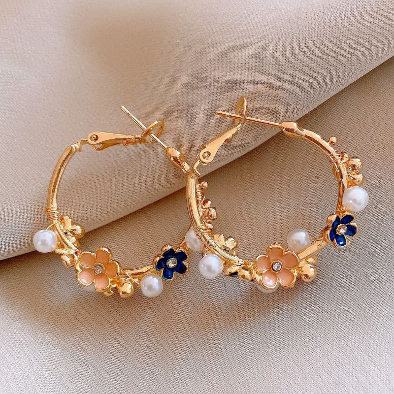 Klein Blue Oversized Hoop Earrings - view 10