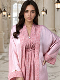 Women's Long Sleeve Dress + Cardigan 2-Piece Set 2026 | Layered Cardigan - Sakura Pink