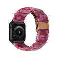 For Appleiwatch Watch Band New Import Butterfly Buckle 78 Third Gen 3 Bead Clear Apple Resin Band