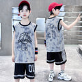 Boys' Quick-Dry Basketball Vest Jersey Set