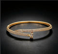 Card Home Classic Stud Bangle Light Luxury Western Fashionable Elegant Hand Jewelry Factory Direct Bestseller Open End Bracelet Jewelry