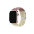For apple watch9 Color Block Woven Nylon Buckle Stretch Ring Apple s8 Band iwatch7654se